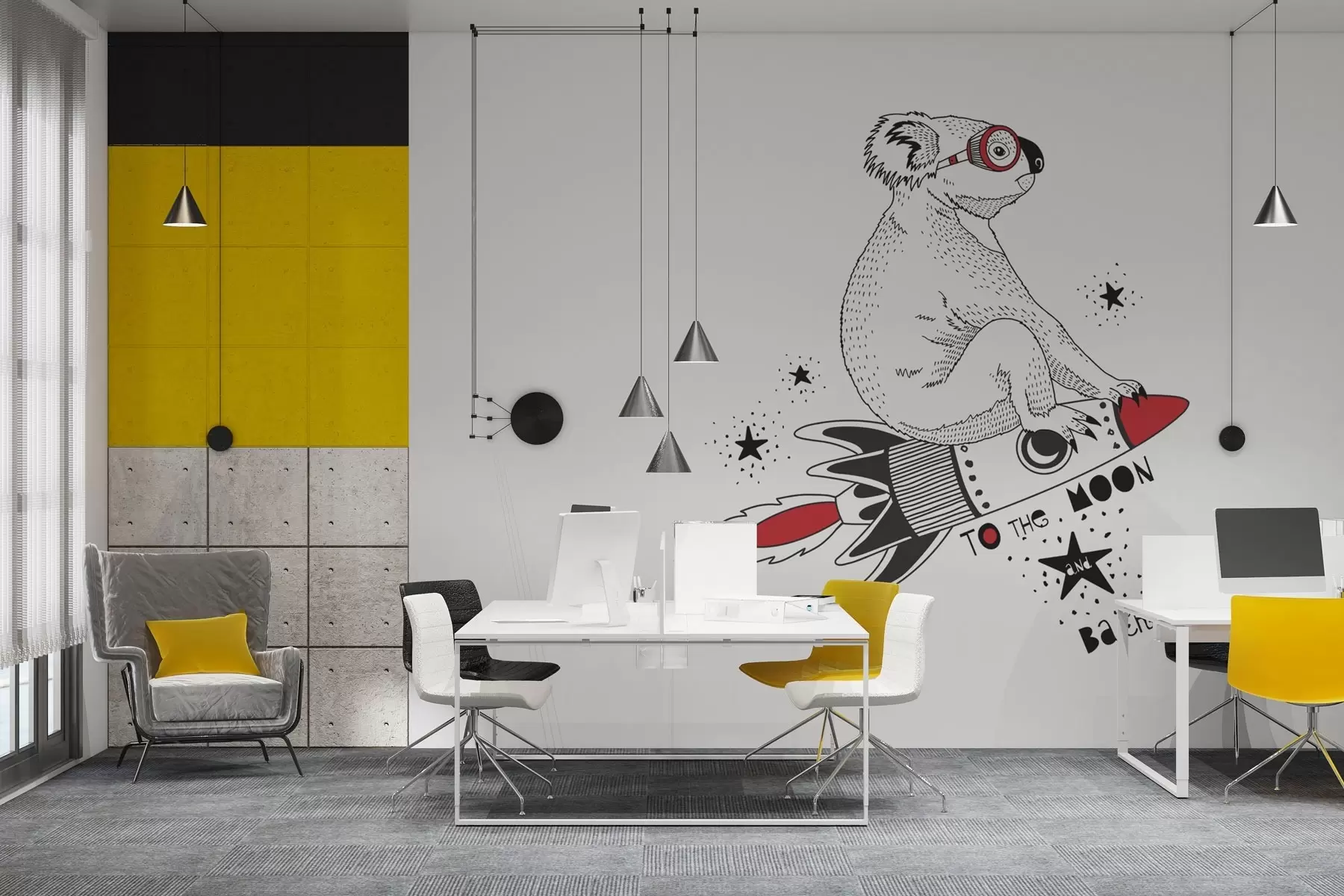 Fototapete Koalas Weltraumabenteuer wartet auf dich w00151