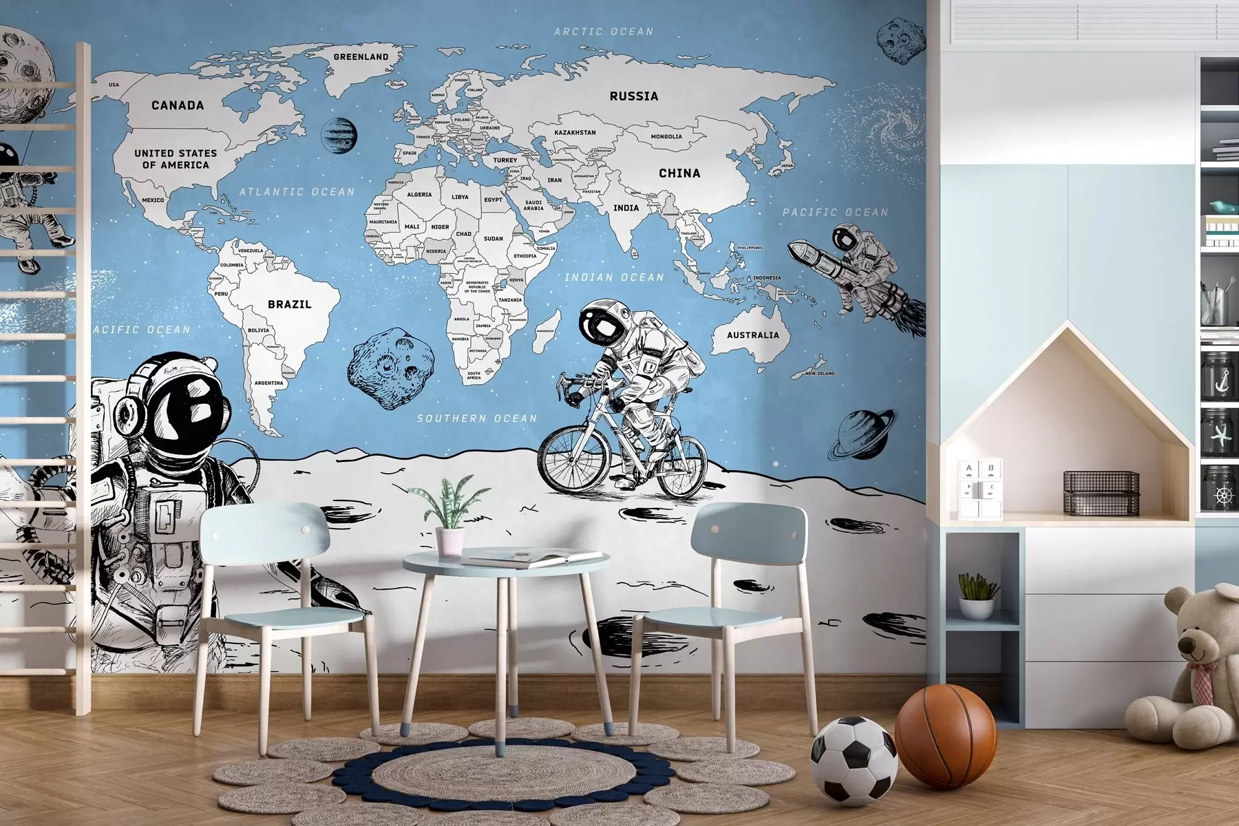 Fototapete Astronauten erforschen ein skurriles Universum w00473