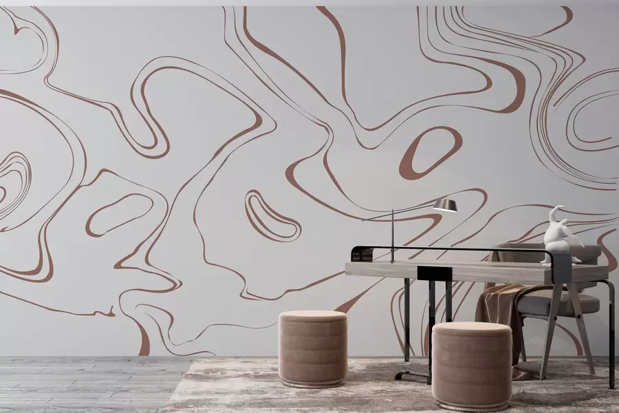 Fototapete Abstrakte Linien in neutralen Tönen w00634