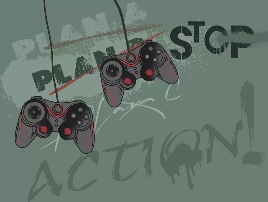 Fototapete Das Spiel beginnt: Zeit für Action! w00829v2