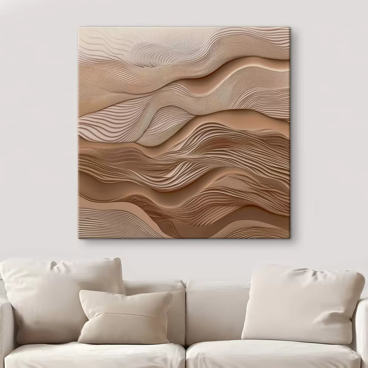 Wandbilder Abstrakte Wellen mit Texturimitation s41358