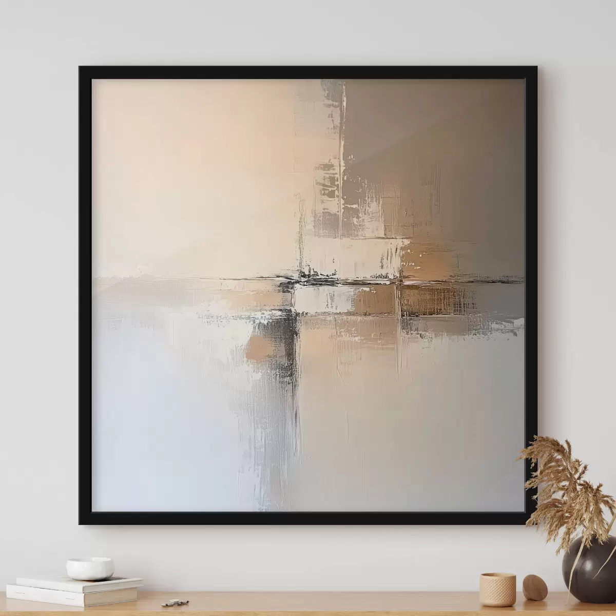 Poster Abstraktion in Beigetönen f41353