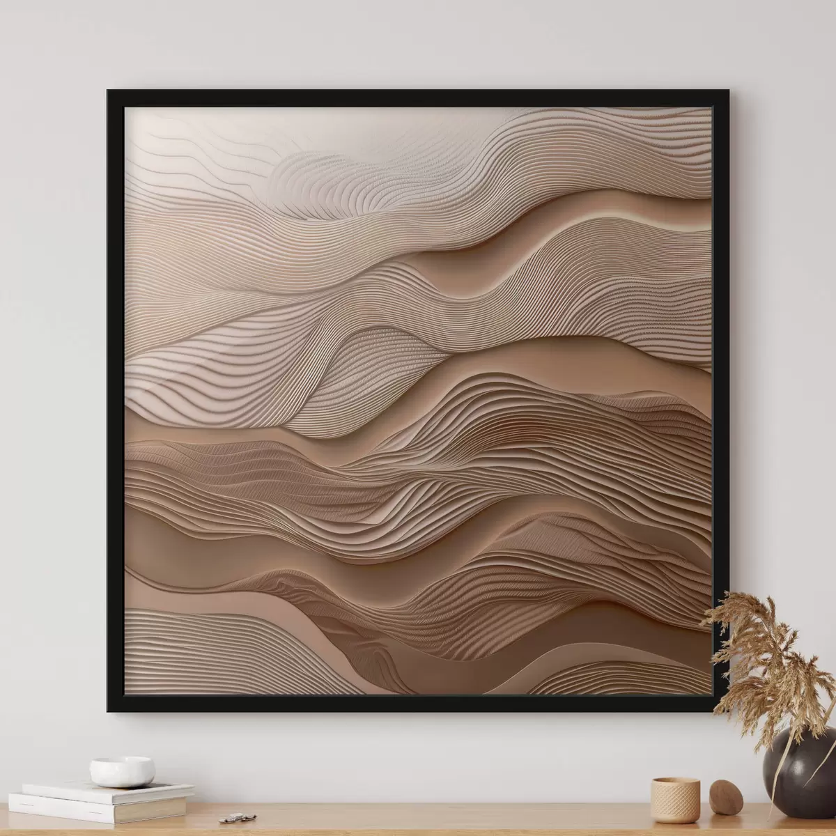 Poster Abstrakte Wellen mit Texturimitation f41358