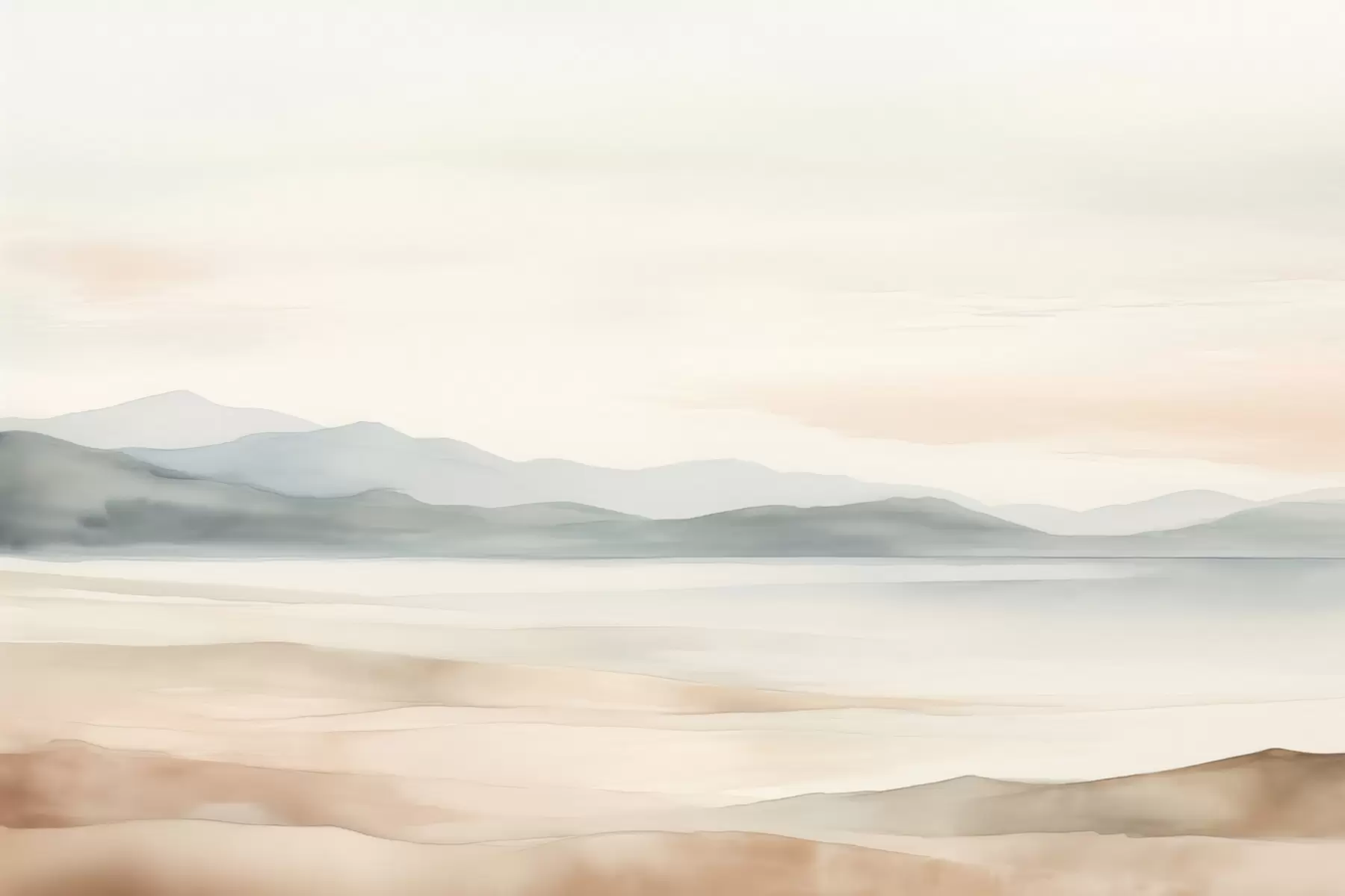 Fototapete Gemalte Aquarelllandschaft w02117