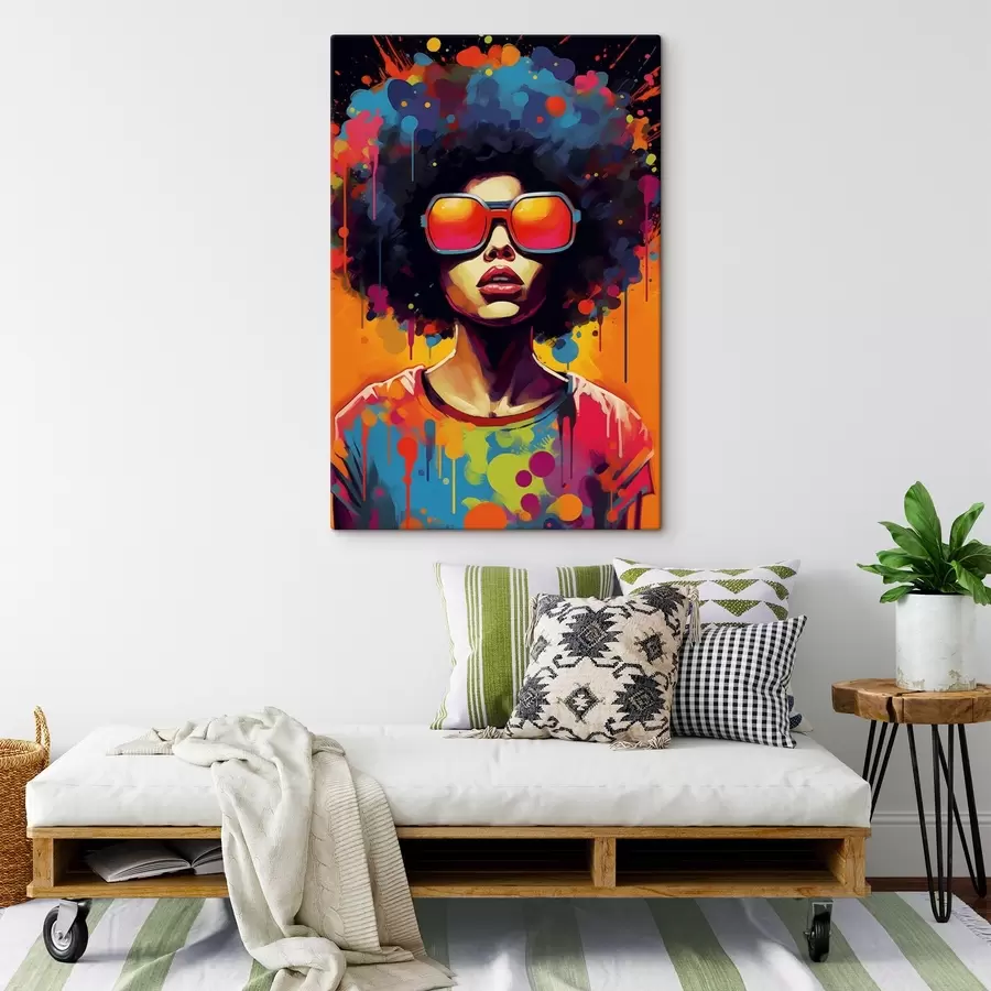 Wandbilder Helles Afro-Porträt im Stil der Pop-Art s41490