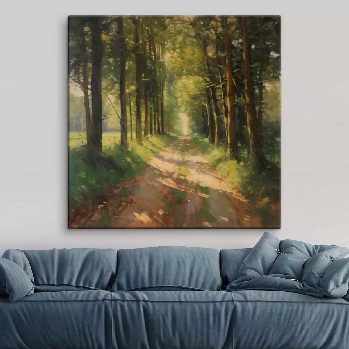 Wandbilder Waldweg im Sonnenlicht s41497