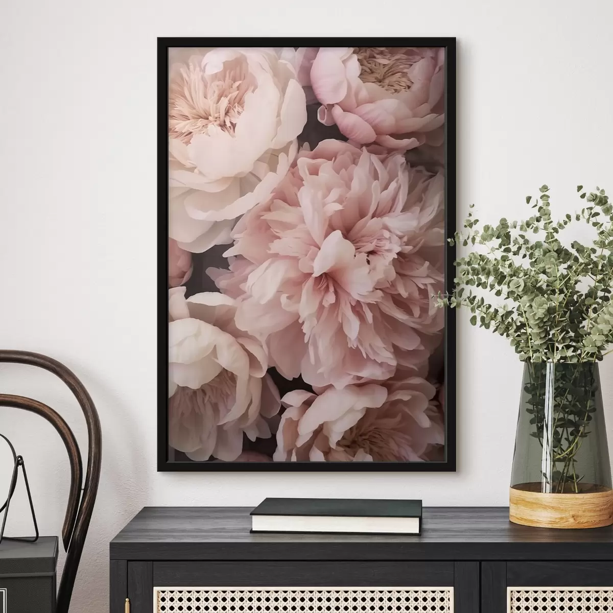 Poster Zartrosa Pfingstrosen f41489