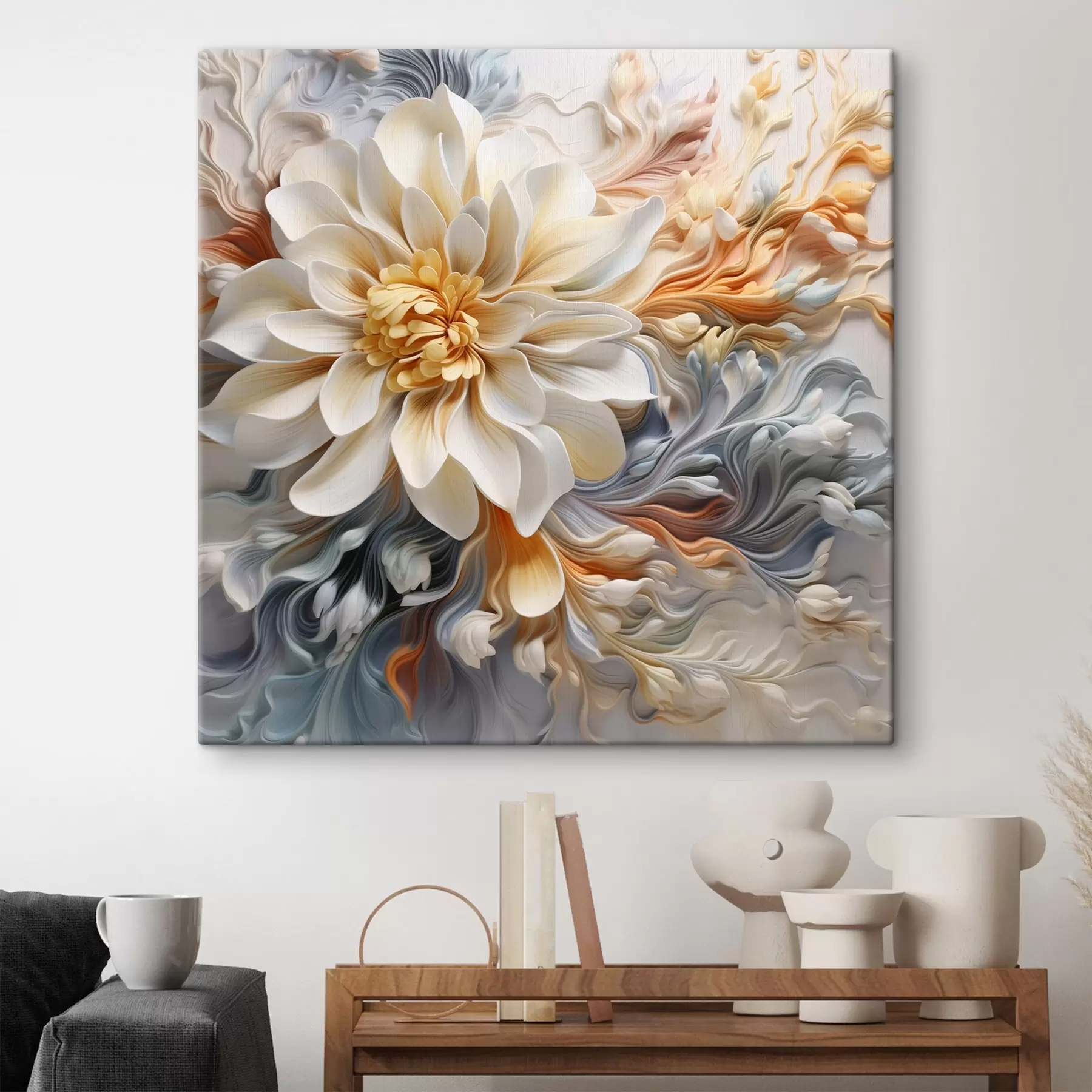 Fototapete Volumetrische abstrakte Blume s41551