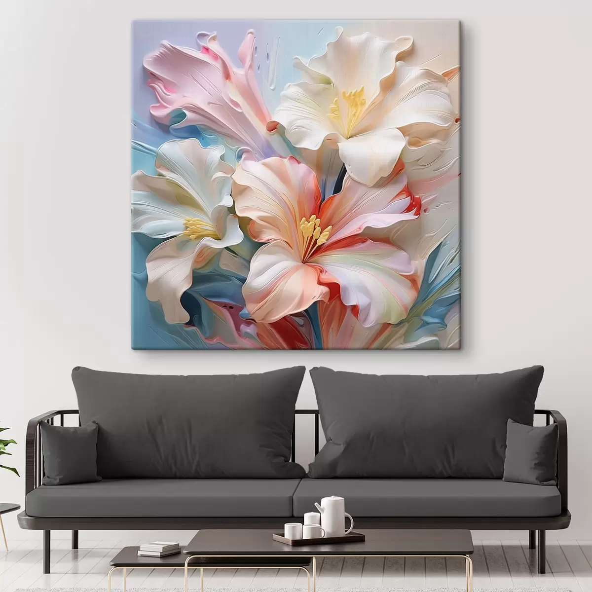 Wandbilder Volumetrische abstrakte Lilien s41554