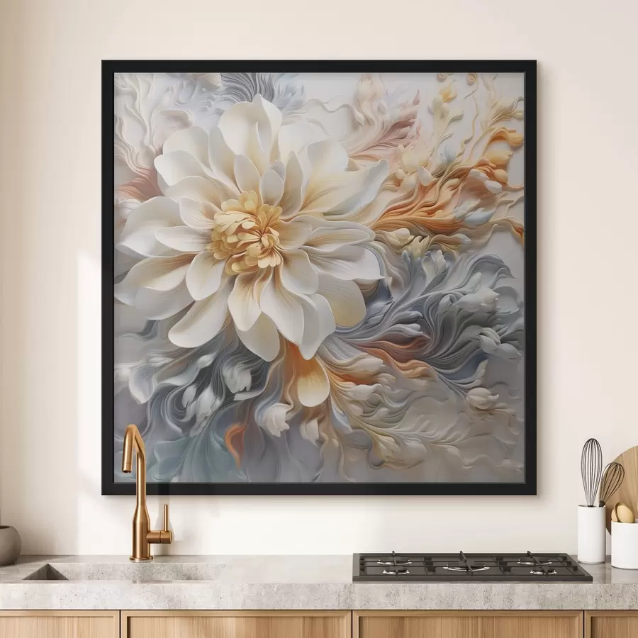 Fototapete Volumetrische abstrakte Blume f41551