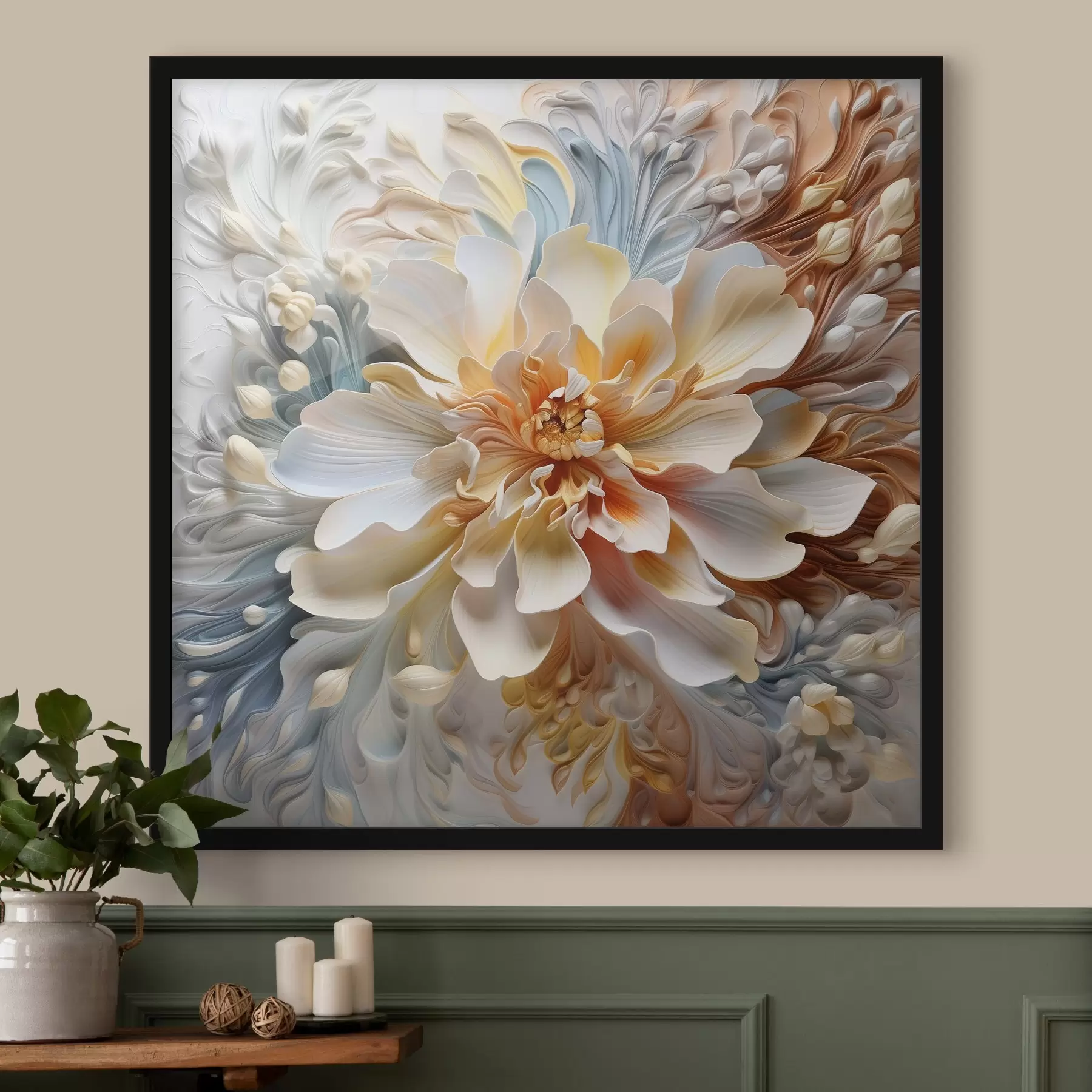 Fototapete Große volumetrische abstrakte Blume f41553