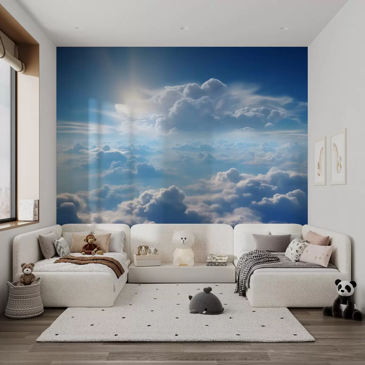 Fototapete Heiterer Himmel mit Schäfchenwolken darüber u76148