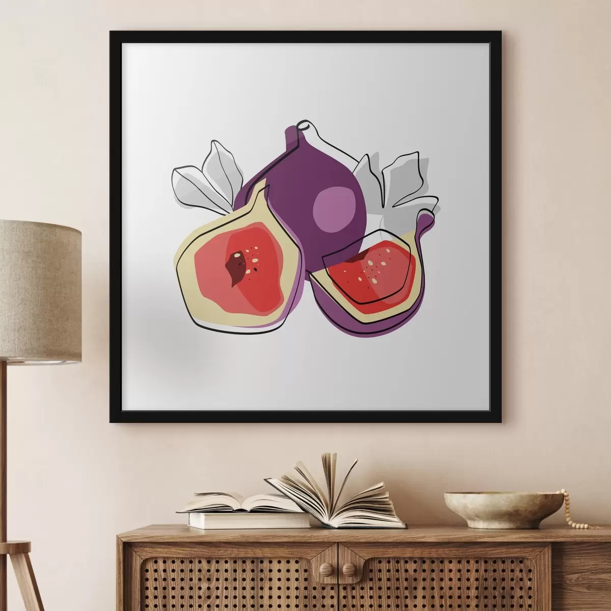 Poster Fig lineare Zeichnung, abstrakt f41467