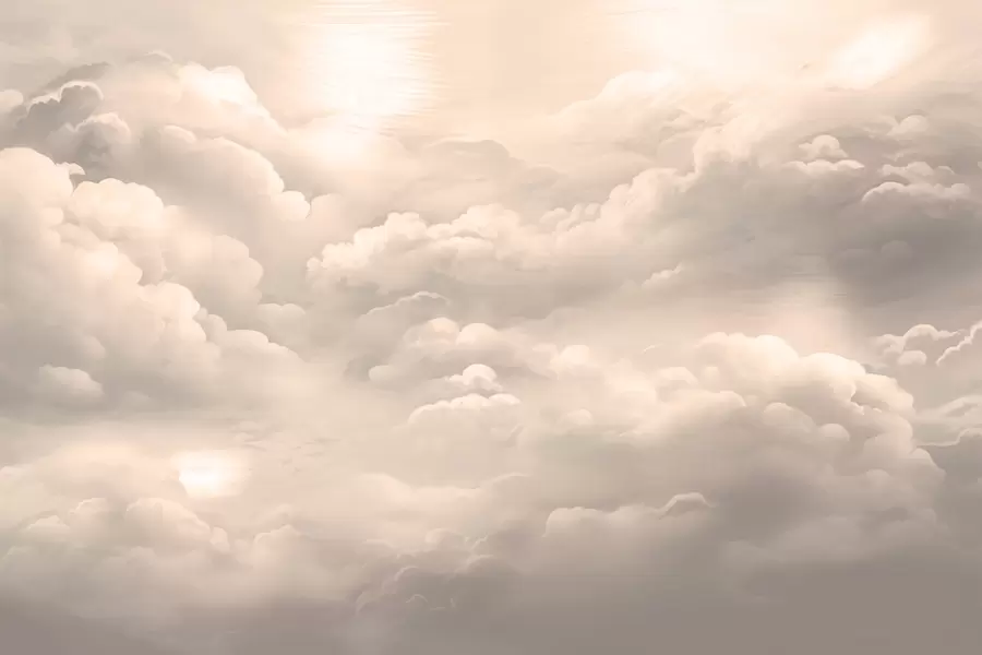 Fototapete Wolken in Sepia-Farbe w02189