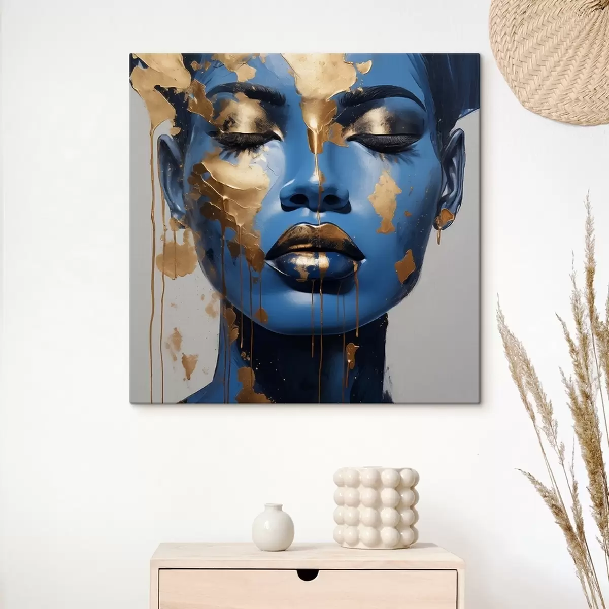 Wandbilder Porträt eines Mädchens in Farbe s41607