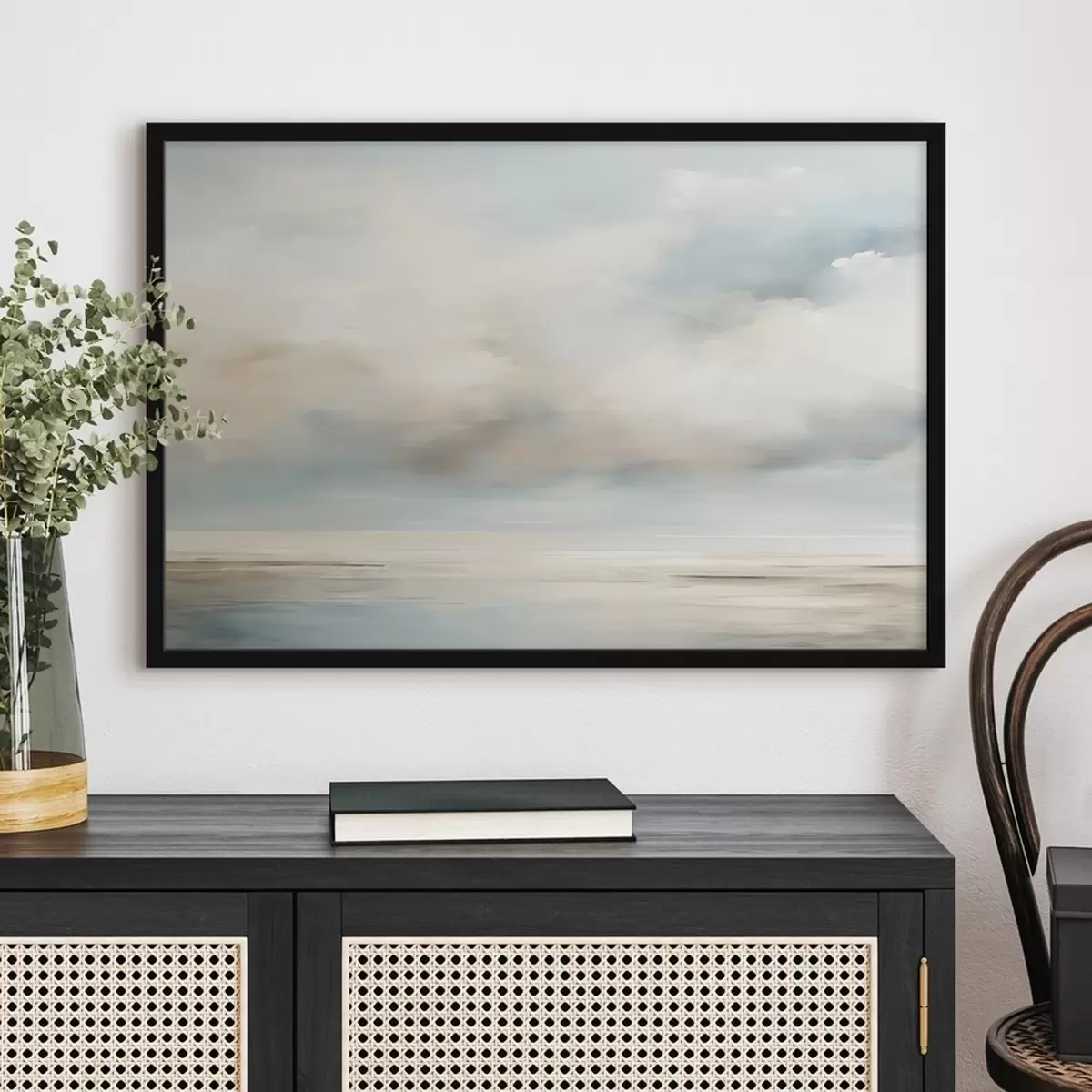 Poster Meer und Wolken Aquarell f41602