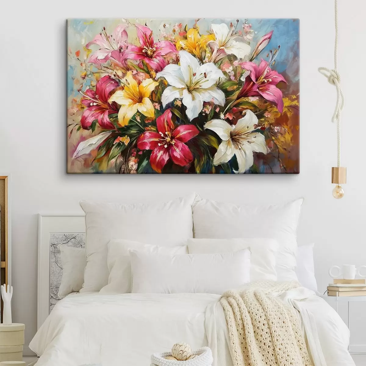 Wandbilder ein Strauß bunter Lilien s41634