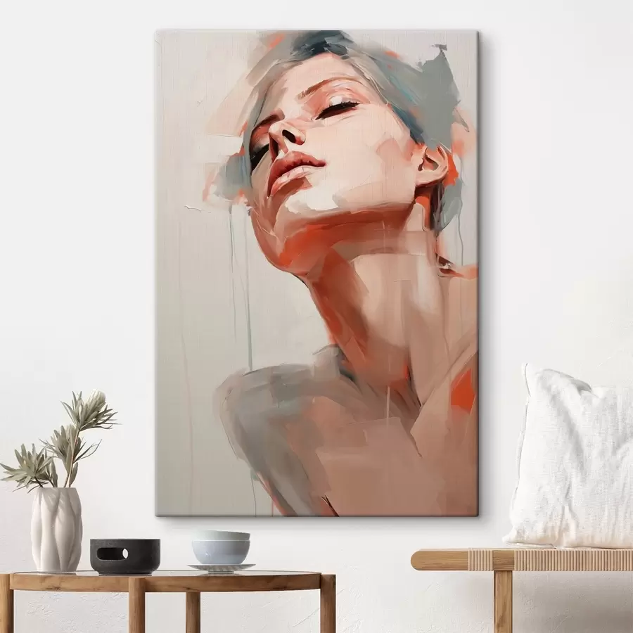 Wandbilder Porträt eines Mädchens, Nachahmung eines Gemäldes s41665