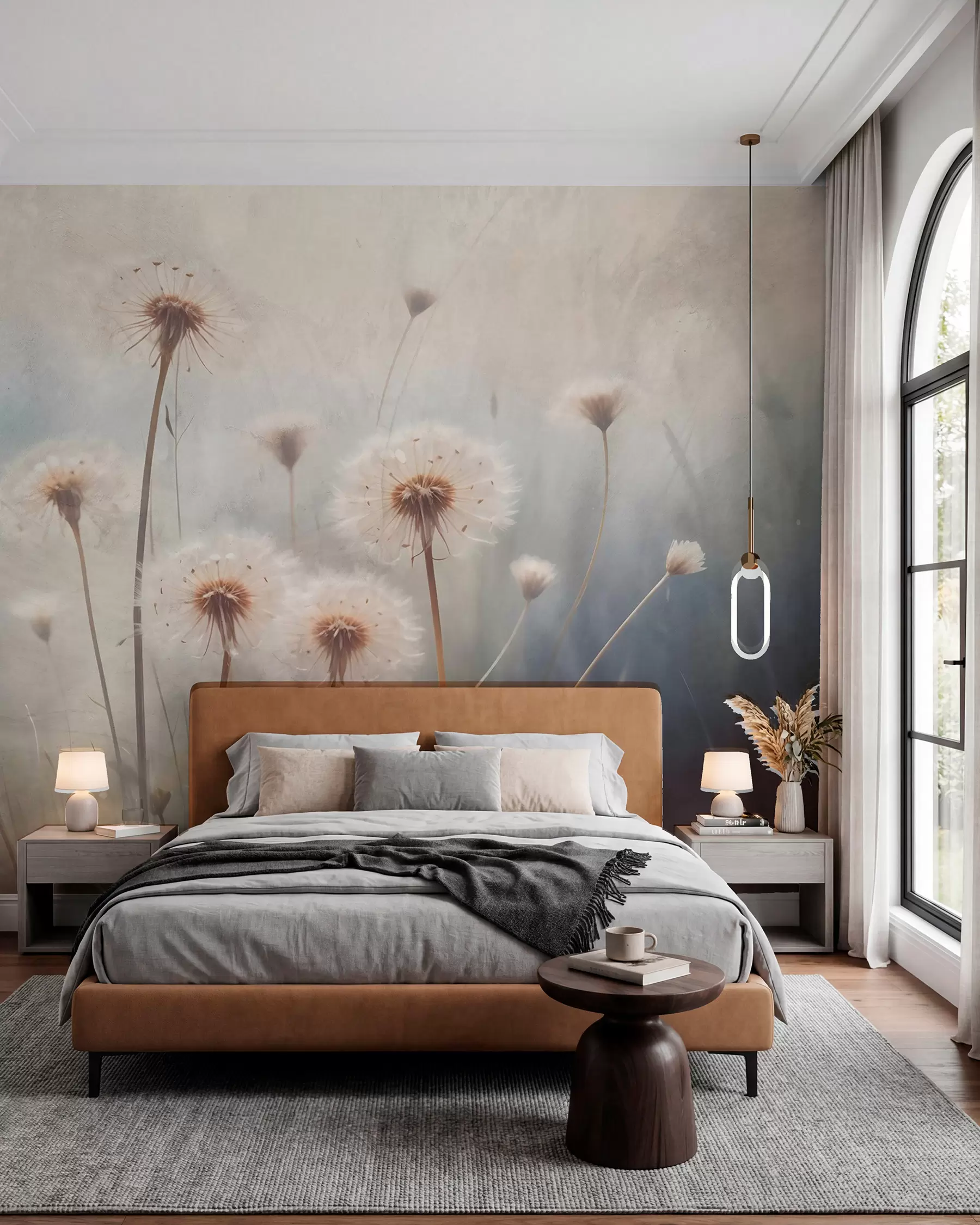 Fototapete Morgenlicht der Pusteblumen w08432