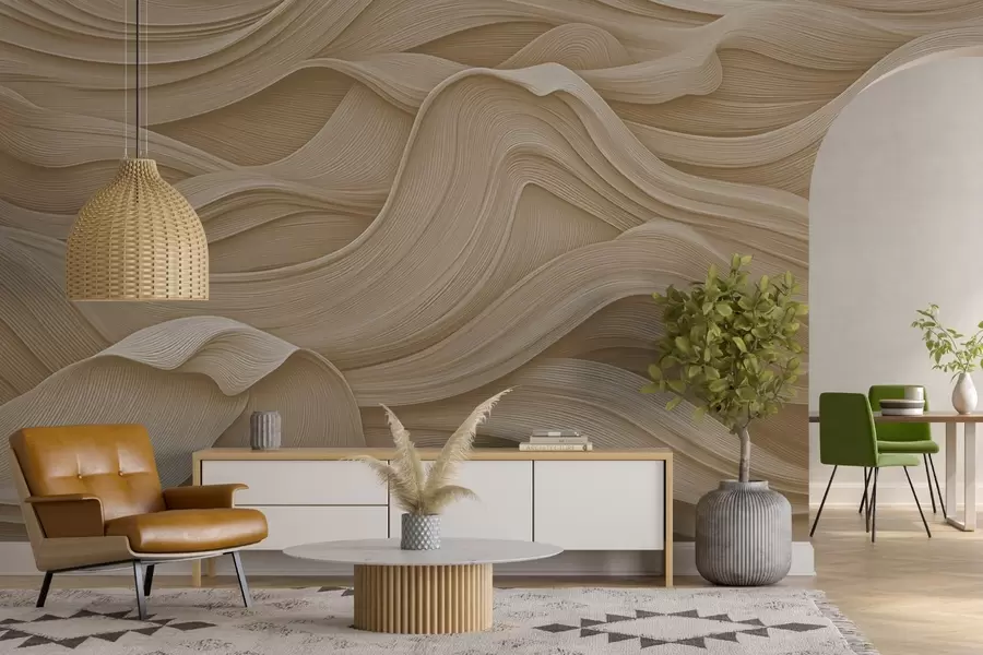 Fototapete Beige Wellen w02311v2