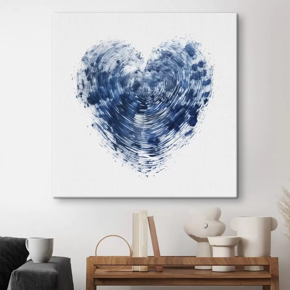 Wandbilder Blaues strukturiertes Herz s41707