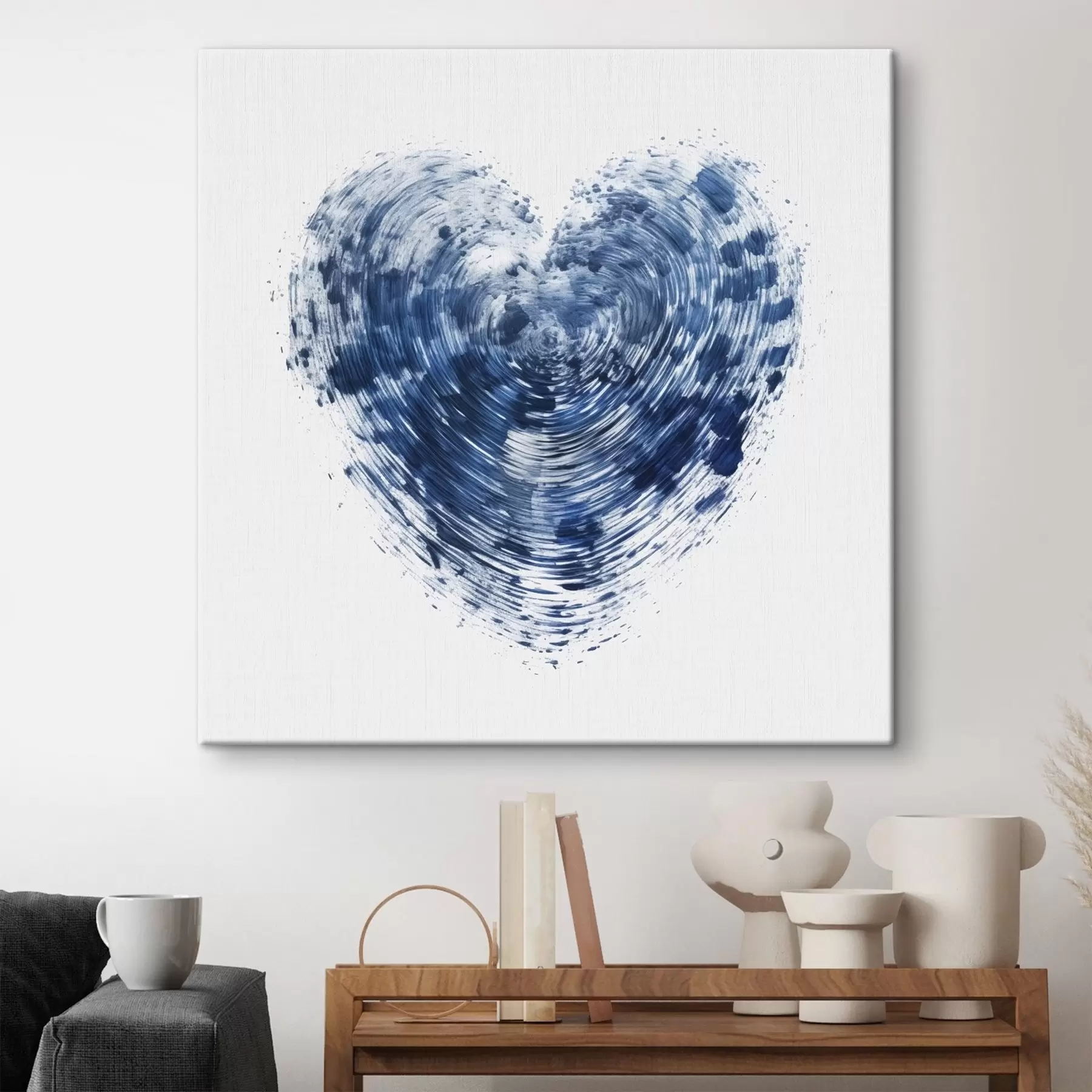 Wandbilder Blaues strukturiertes Herz s41707