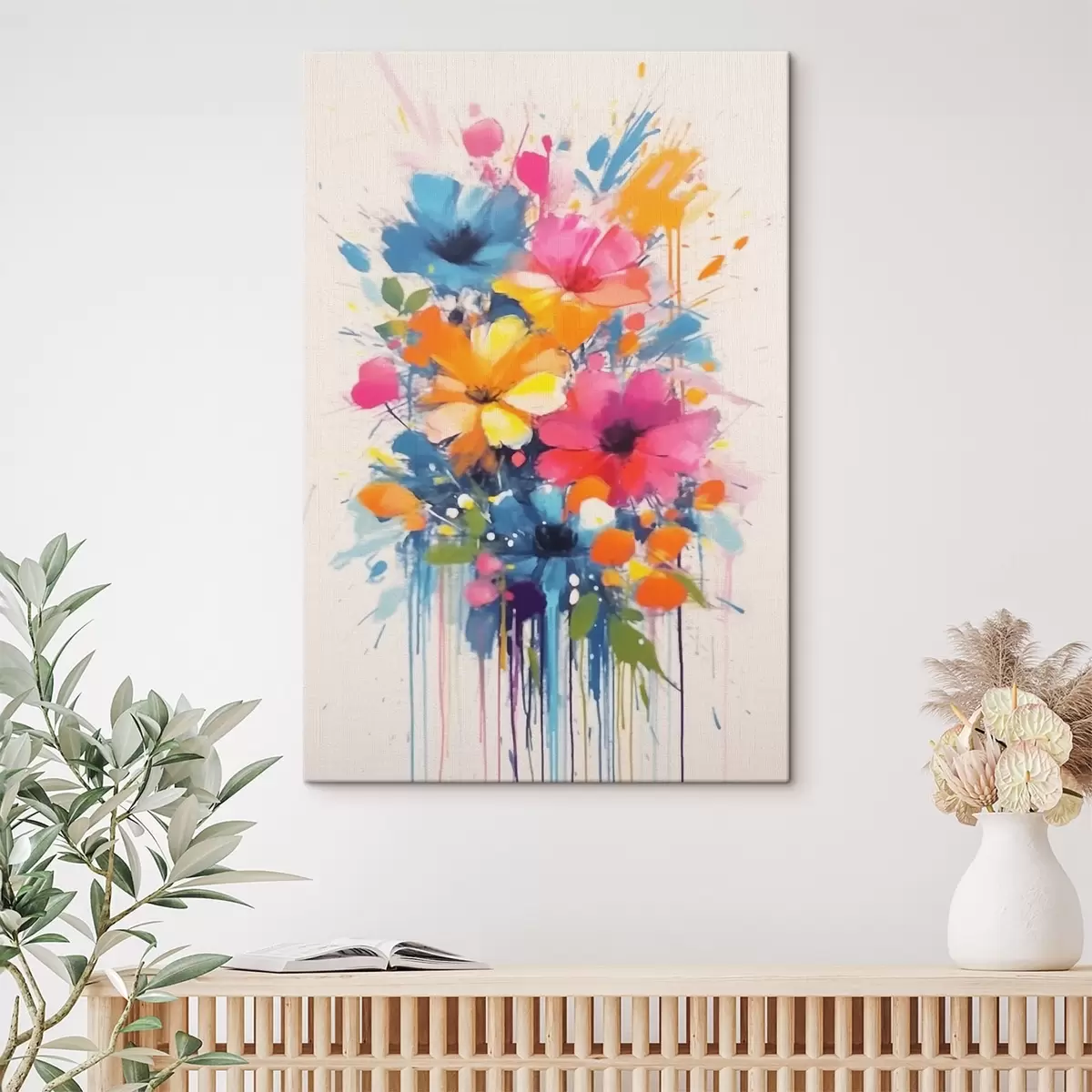 Wandbilder Mehrfarbige Blumen s41694