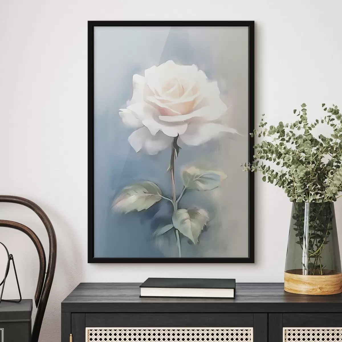 Poster Weiße Rose f41696