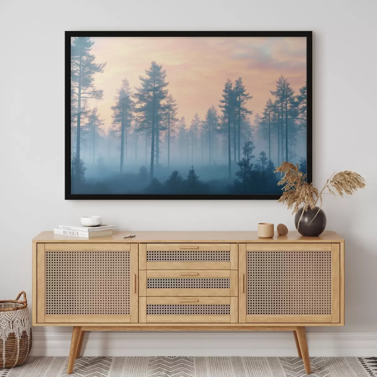 Poster Nebliger Wald in der Morgenzeit f41832
