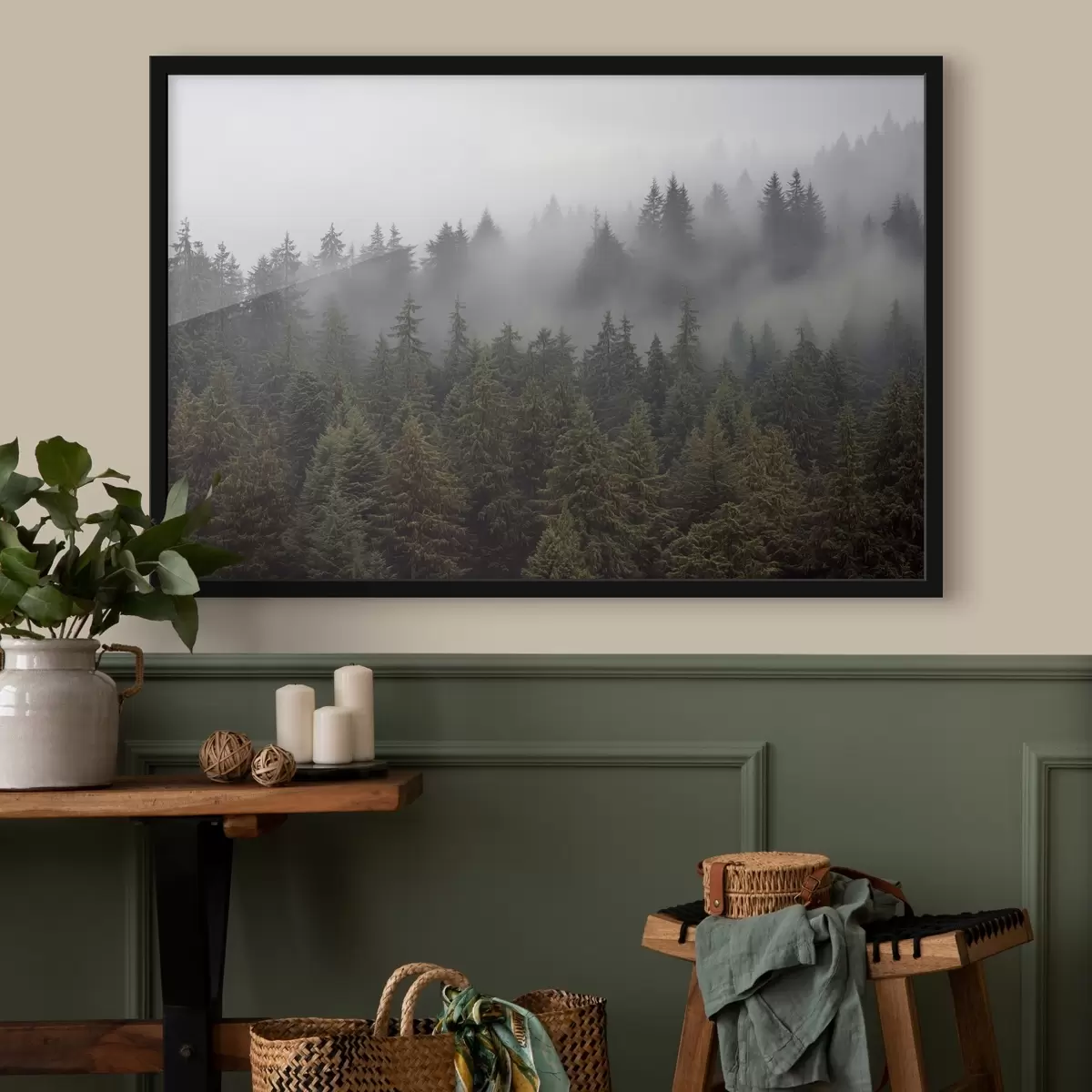 Poster Wald im Nebel f41839