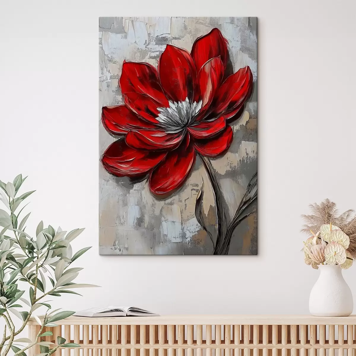 Wandbilder Eine rote Blume s41821