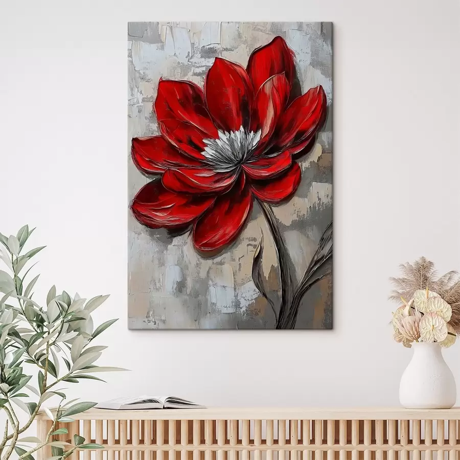 Wandbilder Eine rote Blume s41821