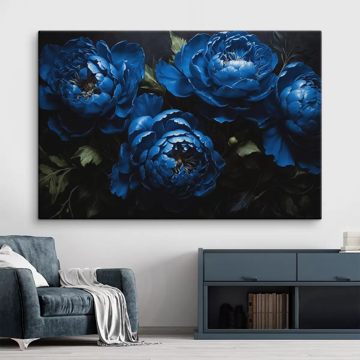 Wandbilder Blaue Pfingstrosen s41523