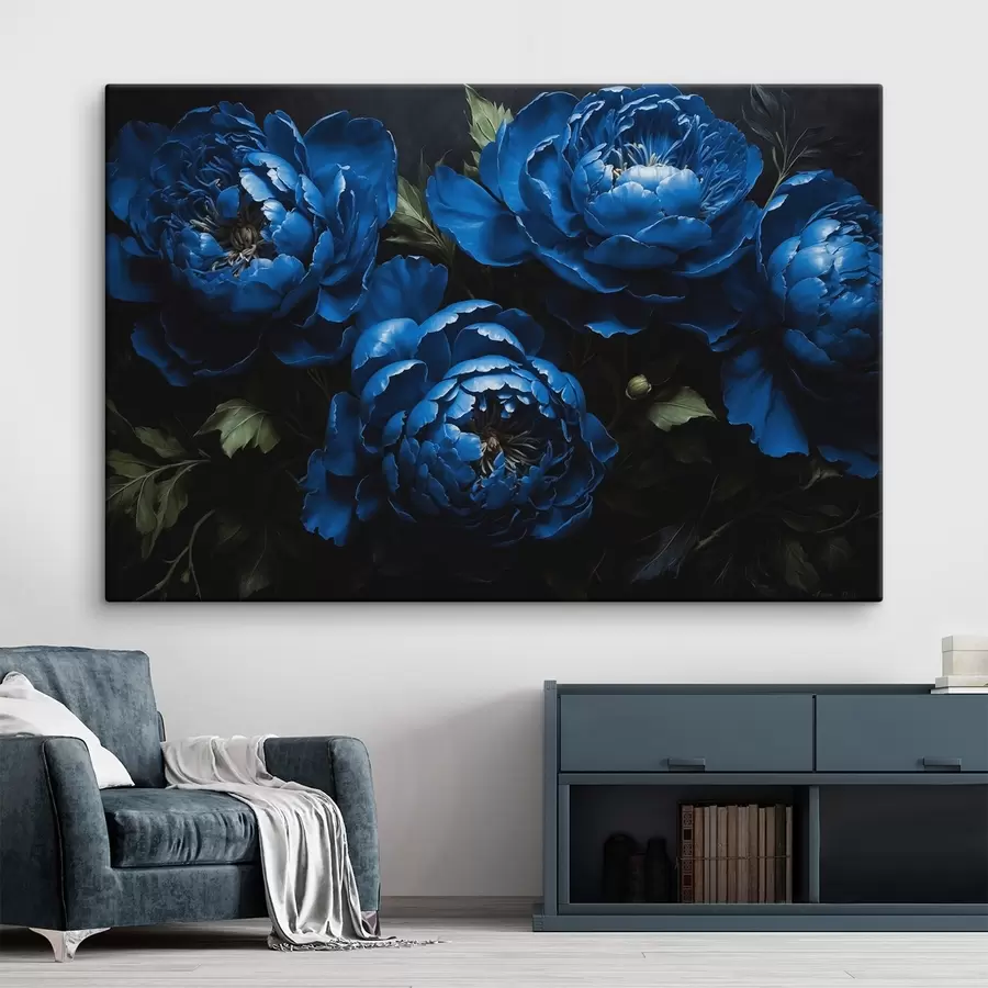 Wandbilder Blaue Pfingstrosen s41523