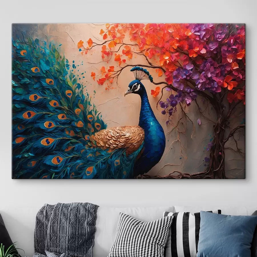 Fototapete Pfau und Baum s41583