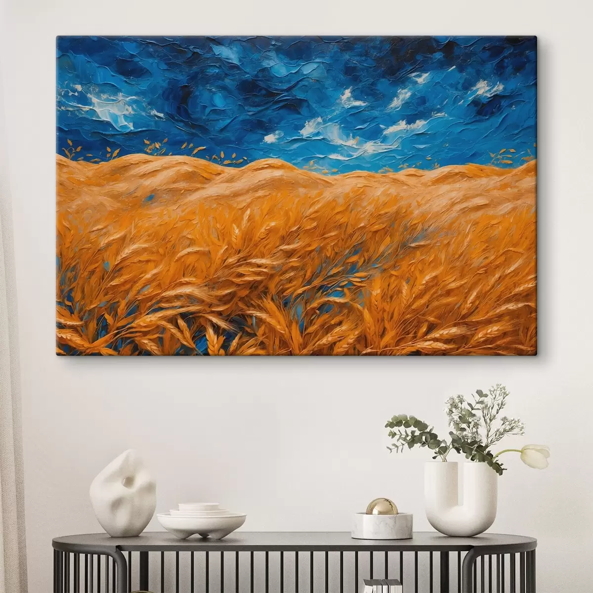 Wandbilder Weizenfeld im Stil der Ölmalerei s41584