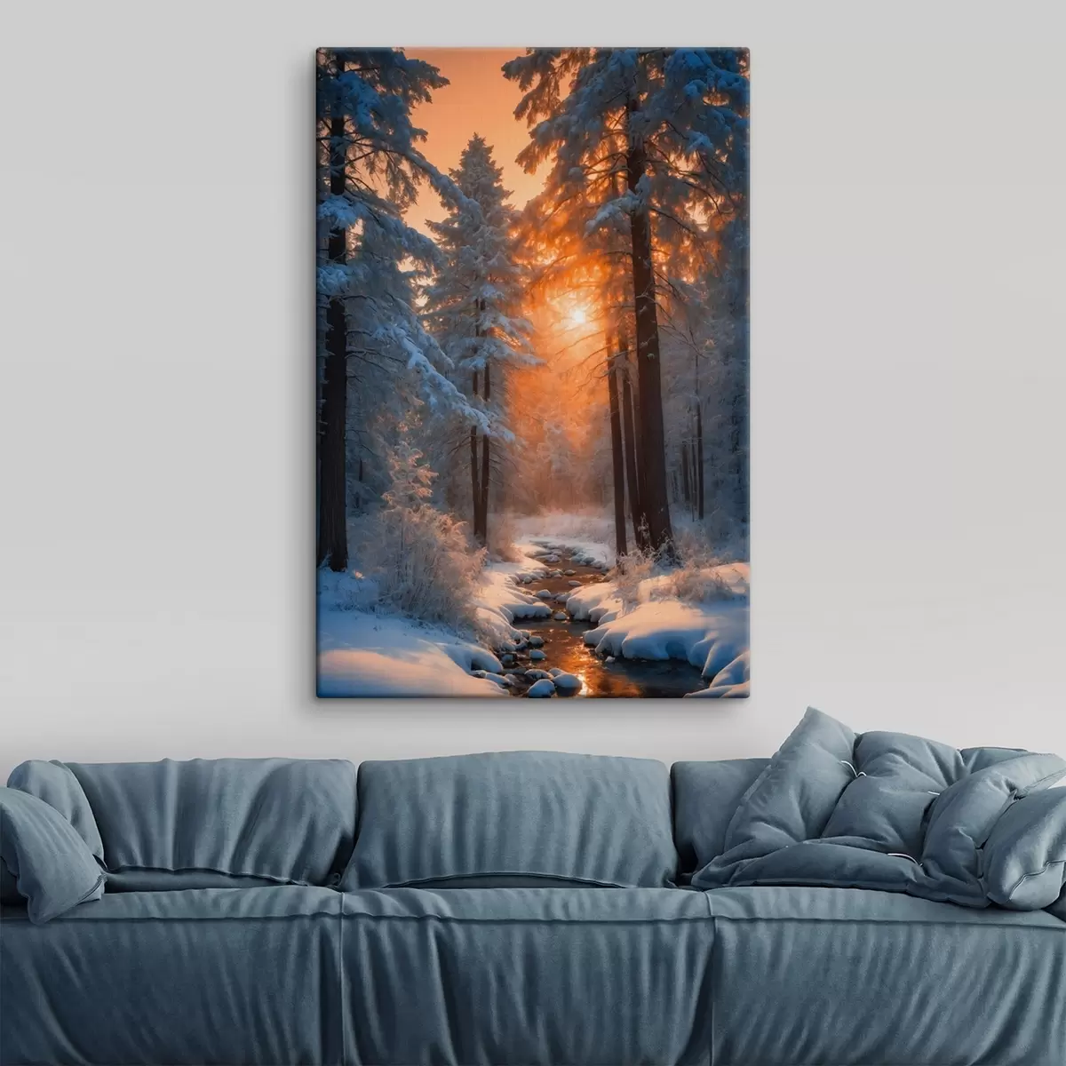 Wandbilder Strom im Winter Sommer s41590