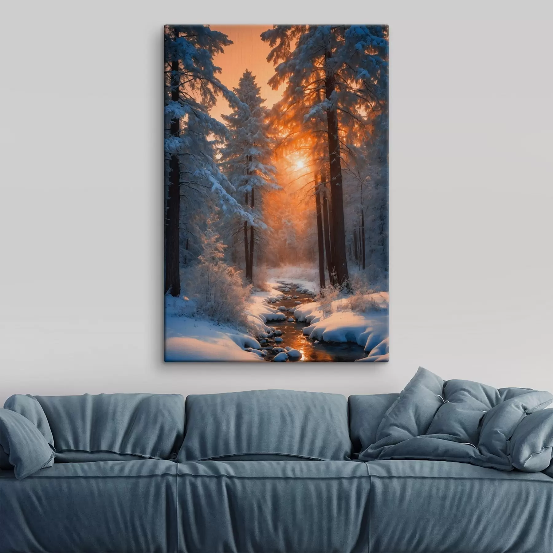 Wandbilder Strom im Winter Sommer s41590