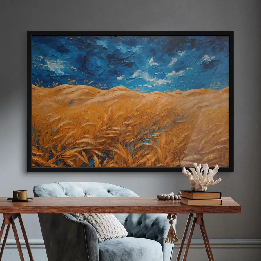 Fototapete Weizenfeld im Stil der Ölmalerei f41584