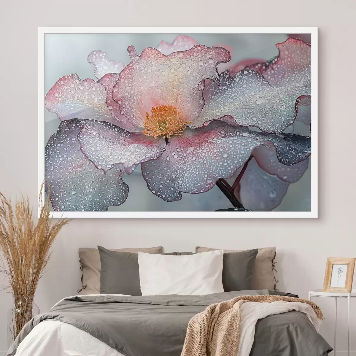 Poster Blume mit Tau auf den Blütenblättern f41872