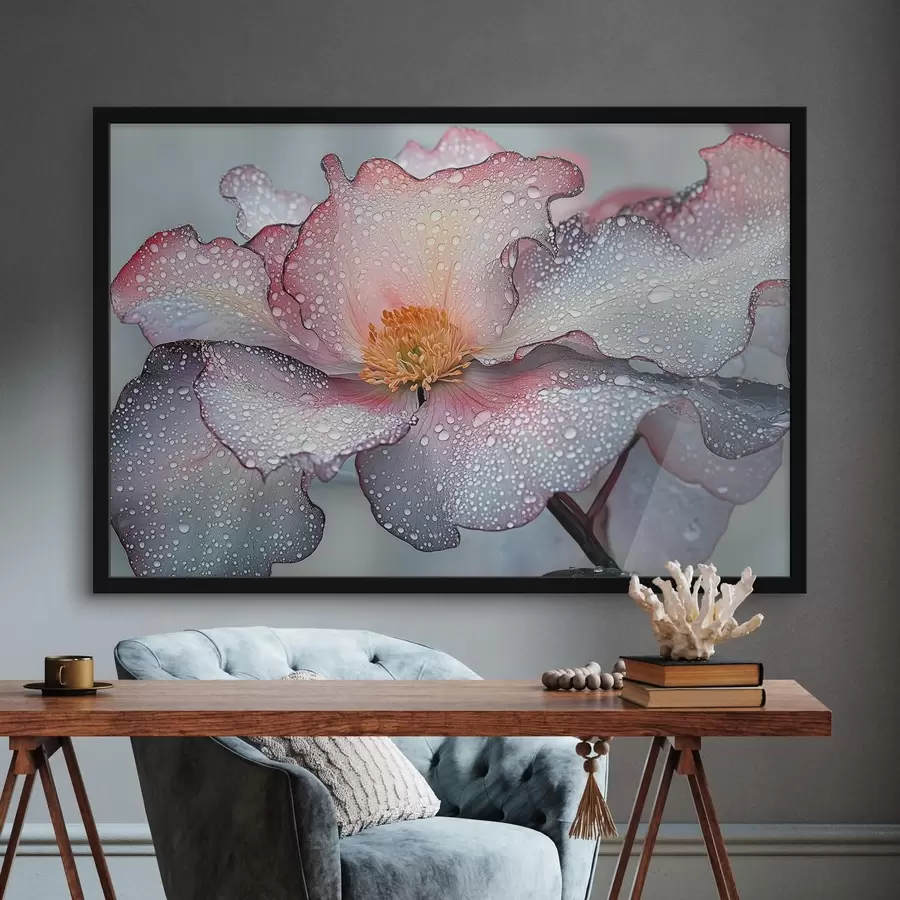 Fototapete Blume mit Tau auf den Blütenblättern f41872