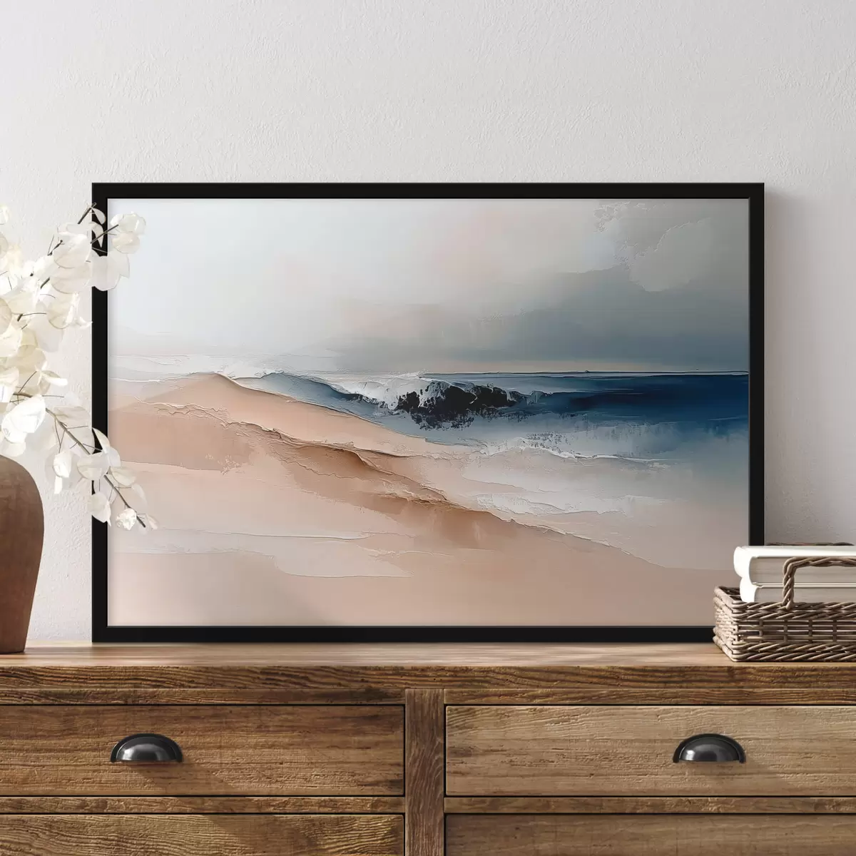 Poster Abstrakt mit Meereswelle f41654