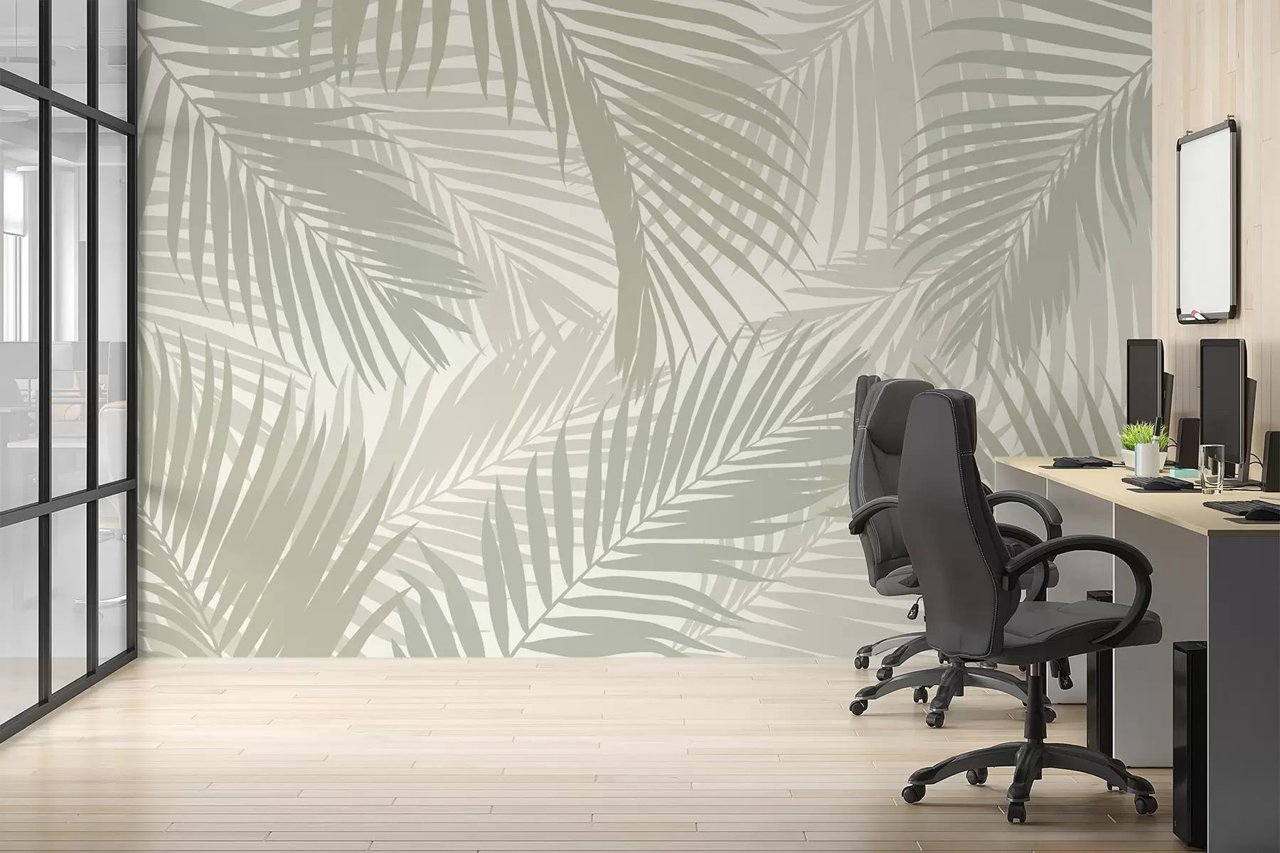 Fototapete Große Palmenblätter w02398