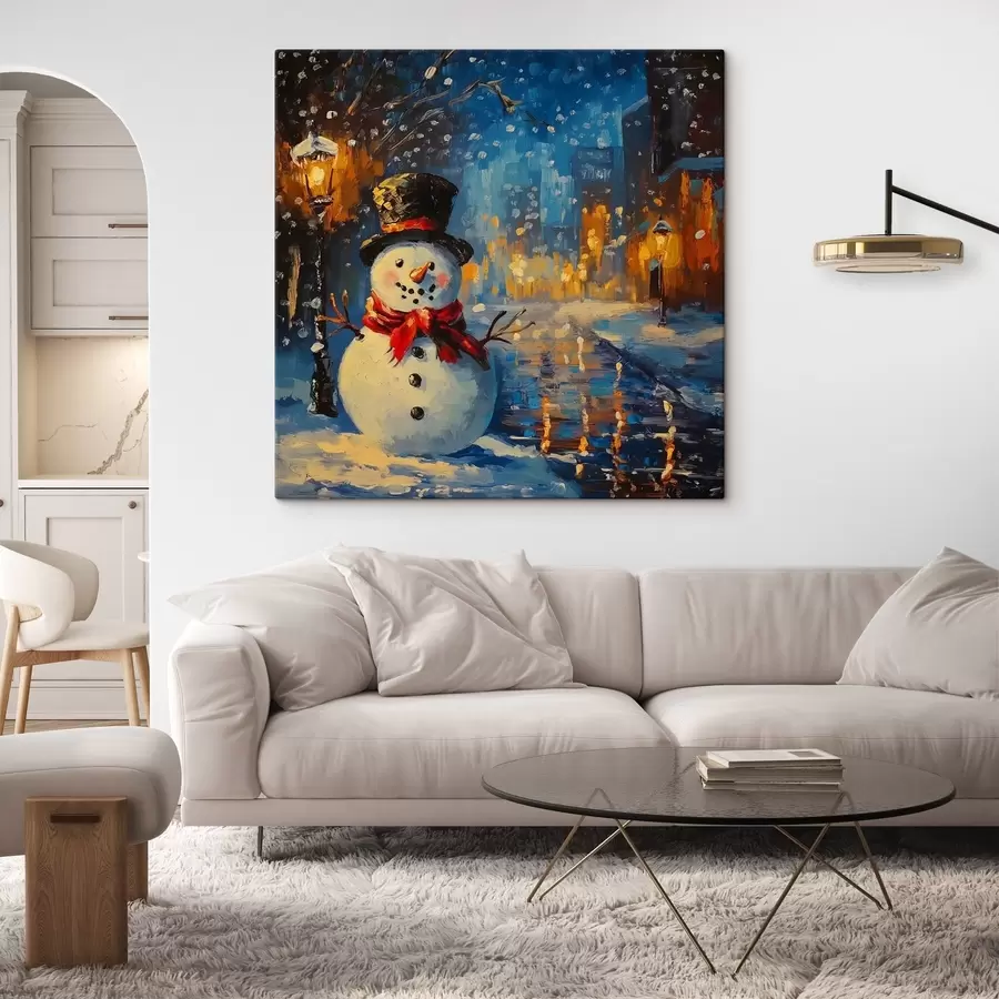 Wandbilder Winter-Schneemann s41913