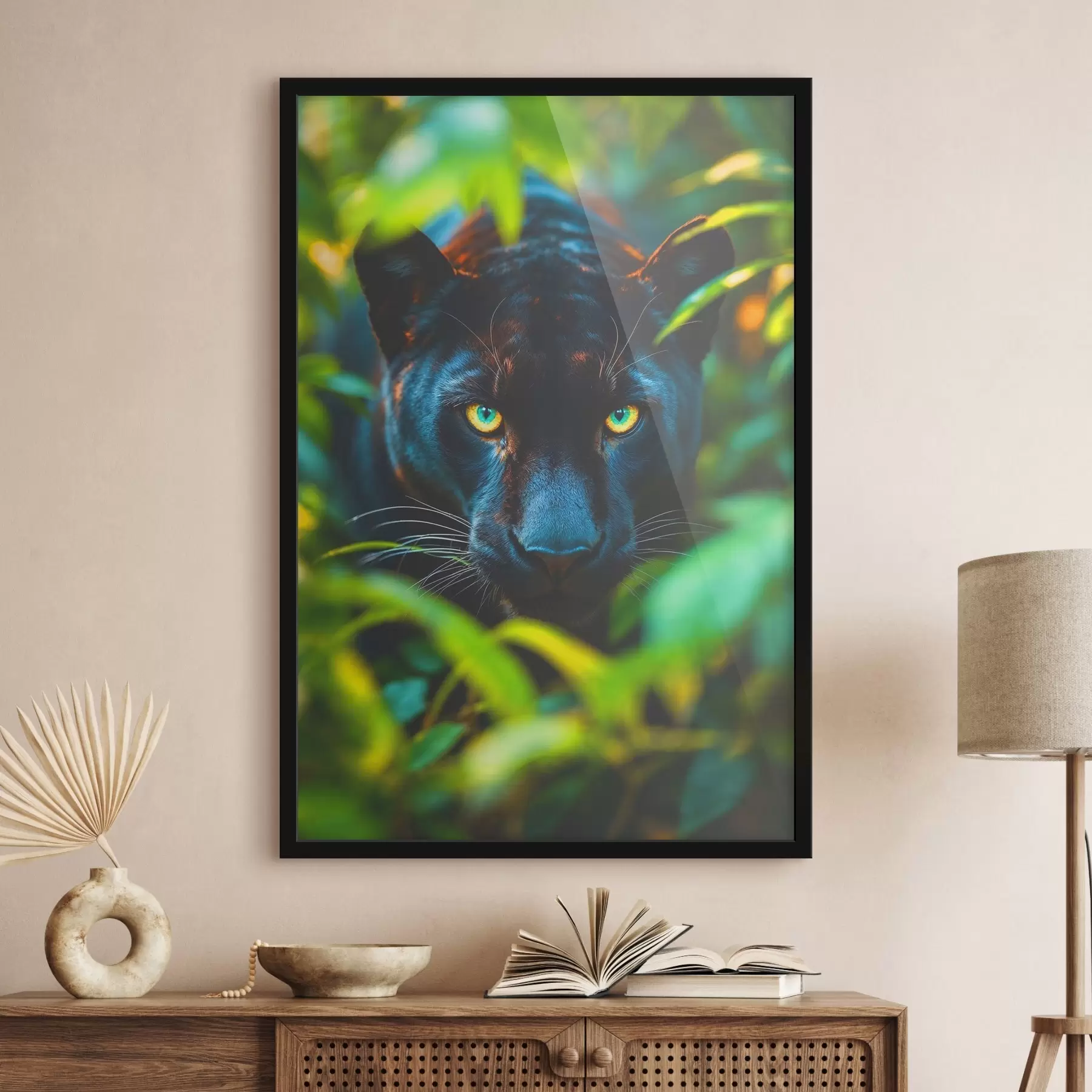 Wandbilder Schwarzer Panther im Dschungel f41930