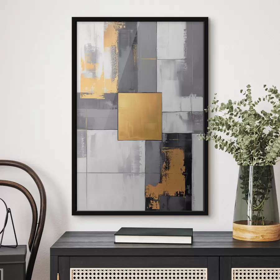 Fototapete Abstraktion mit einem Quadrat in der Mitte f41846