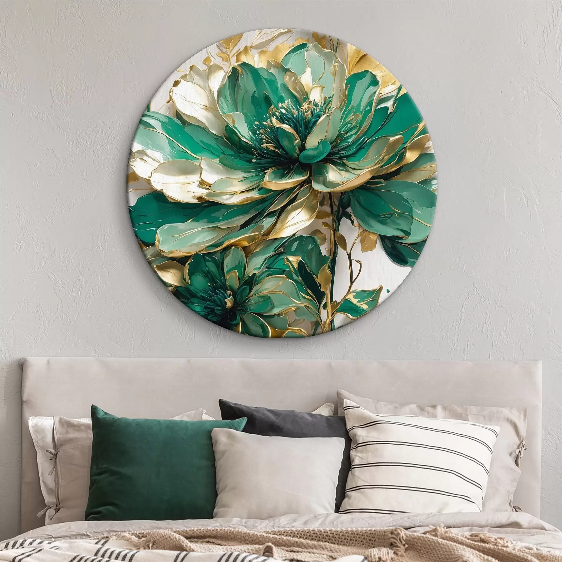 Wandbilder Eine schöne grüne Blume r37566