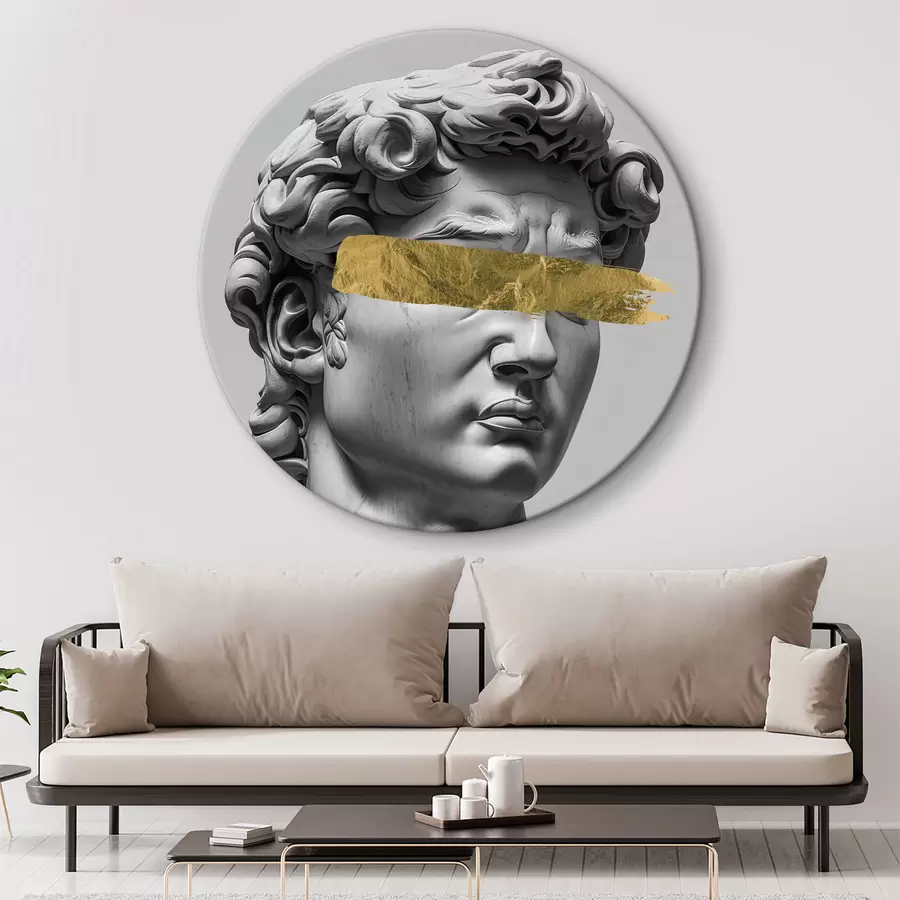 Fototapete Eine moderne Skulptur von David mit geschlossenen Augen r26129