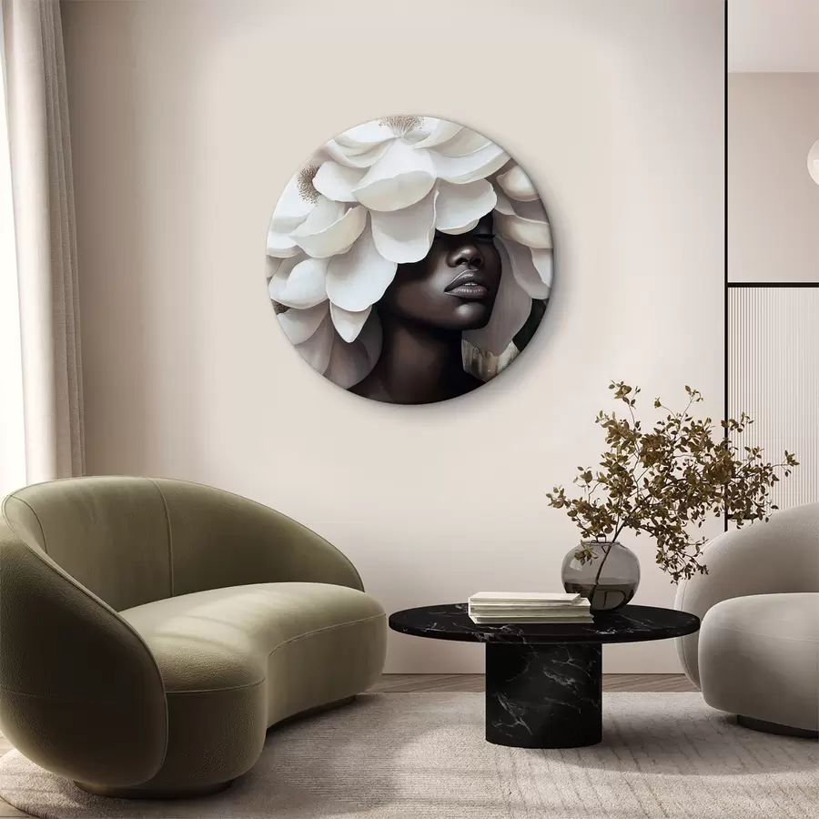 Wandbilder Eine Frau mit Blumen auf dem Kopf r40123