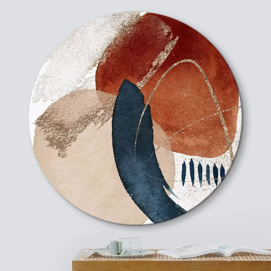 Wandbilder Abstrakte Reise: Harmonie aus Terrakotta und Tiefblau r35954